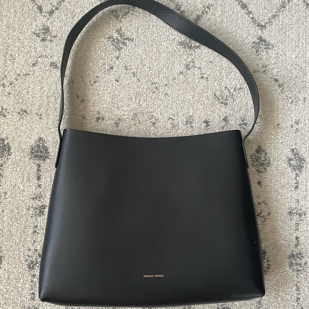 Mansur Gavriel Black and Red Shoulder Bag